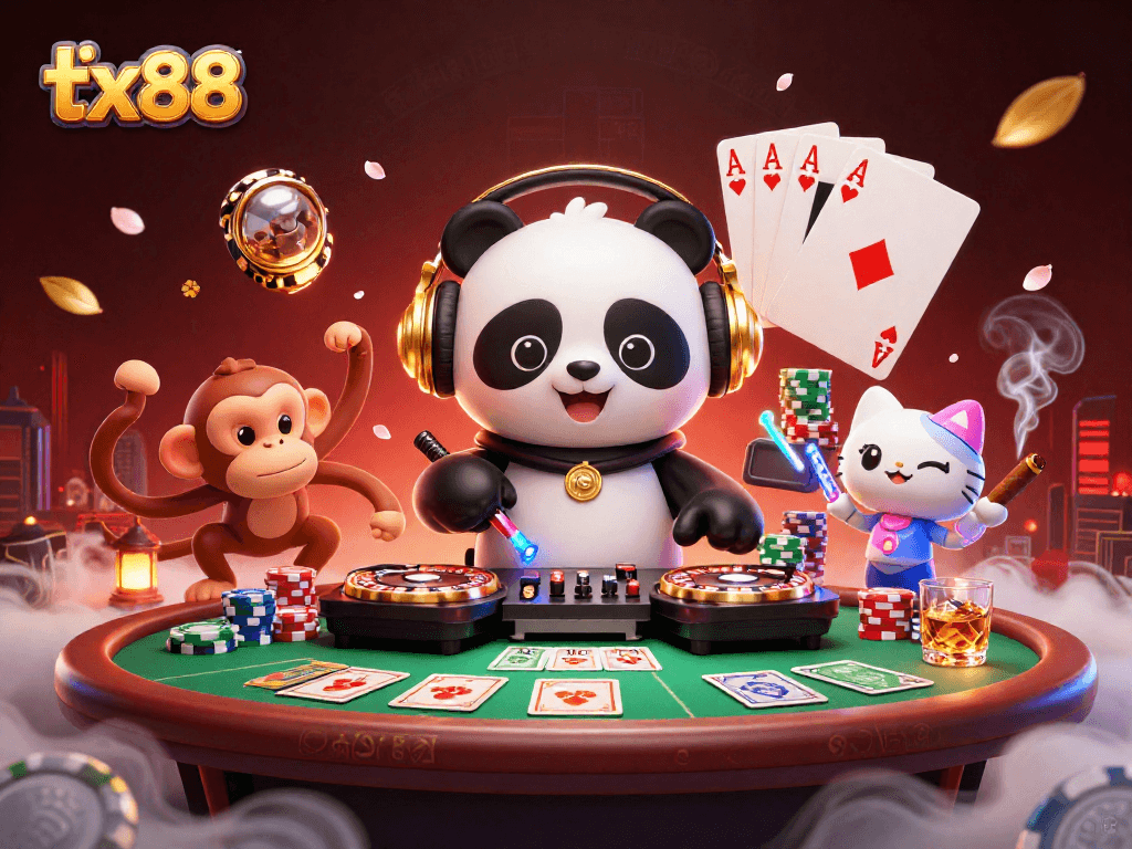 Experience thrilling gameplay with link tx88 at this vibrant casino illustration showcasing engaging characters and dynamic elements.