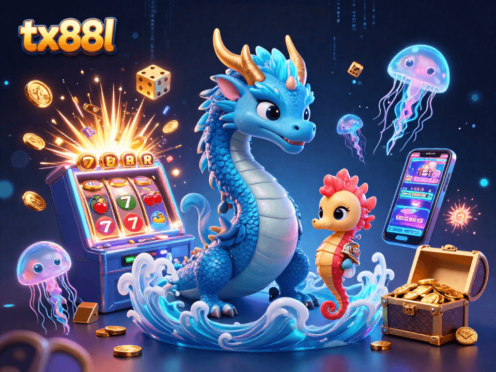 Engage with thrilling games at tx88l, featuring vibrant casino elements and captivating characters.