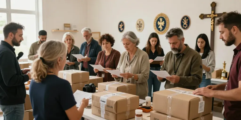 Le prieuré provincial de Touraine et l'ordre militaire et hospitalier de Saint-Lazare de Jérusalem en action de solidarité.