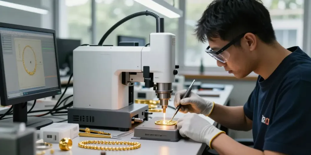 Teknik laser presisi di EMAS88 dengan produk emas berkualitas tinggi.
