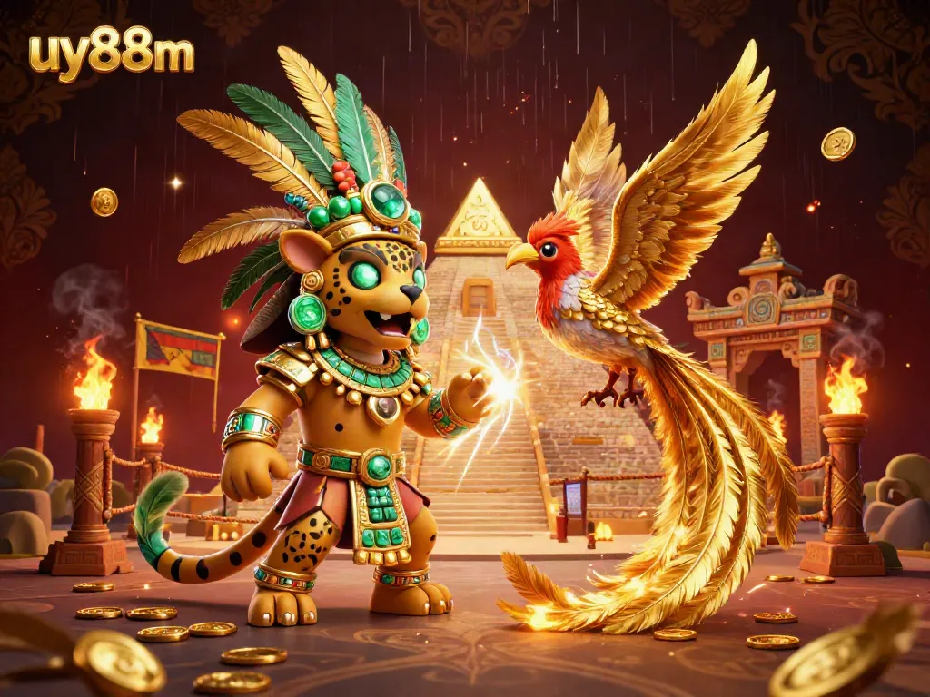 Engage with uy88m's vibrant casino adventure featuring a dynamic Mayan theme and rich game elements.