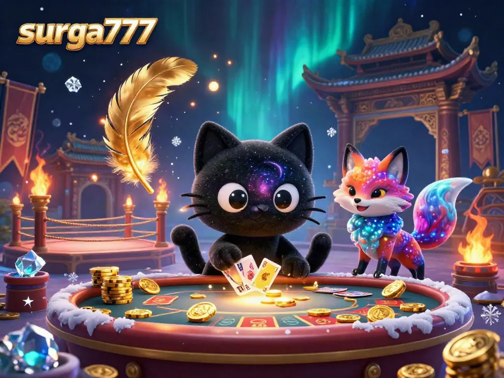Experience the vibrant action at Surga777 casino with colorful characters and dynamic gaming elements.