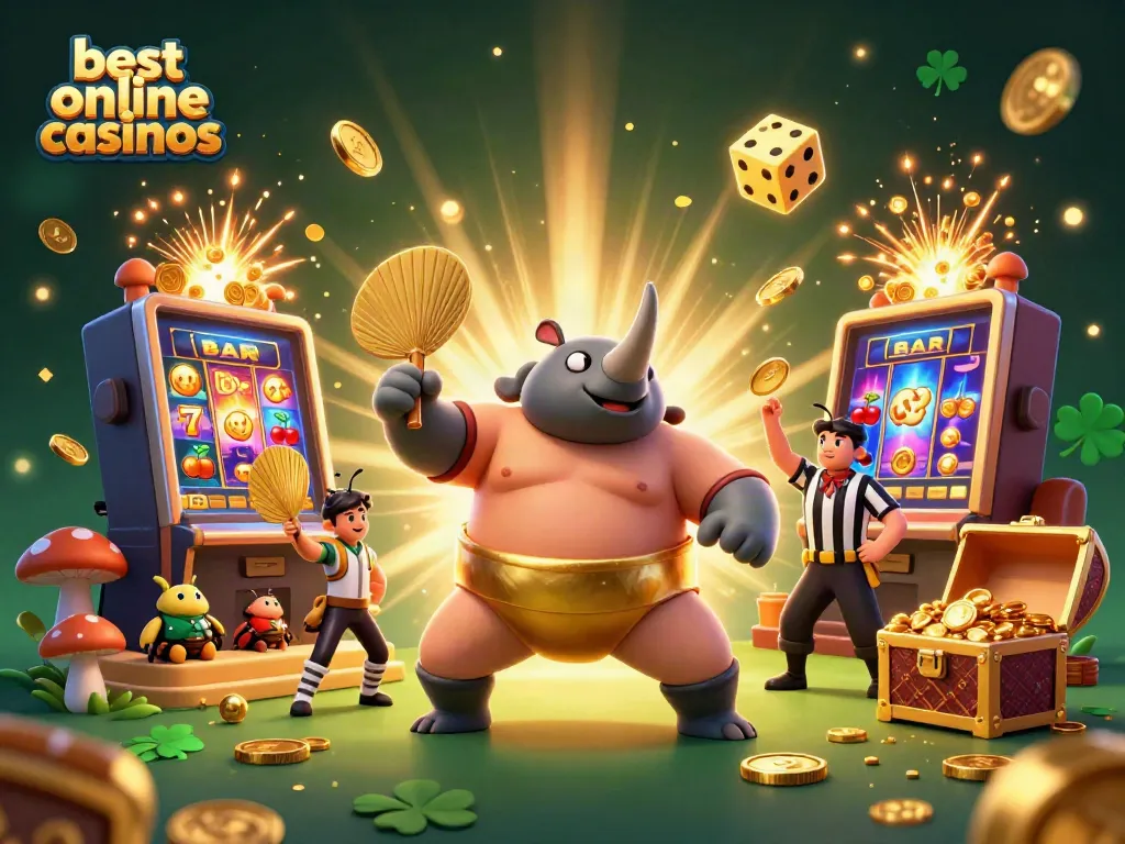 Experience the excitement at the best online casinos with characters and vibrant gaming elements.