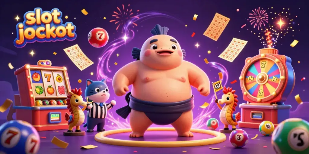 Experience the excitement of a slot jackpot with playful characters in a vibrant underwater scene.