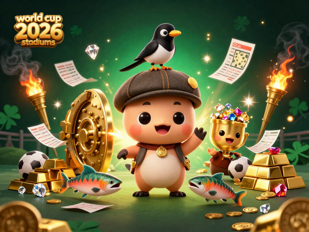 Engage with world cup 2026 stadiums through dynamic sports betting scenes featuring baby Nessie and treasures.