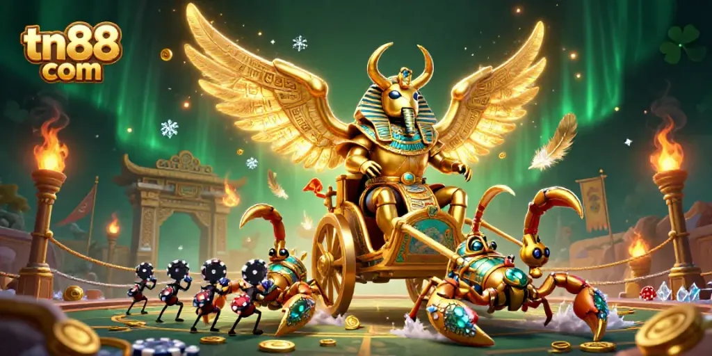 Engage with thrilling gameplay at tn88 com with dynamic 3D casino illustration featuring colorful characters and elements.