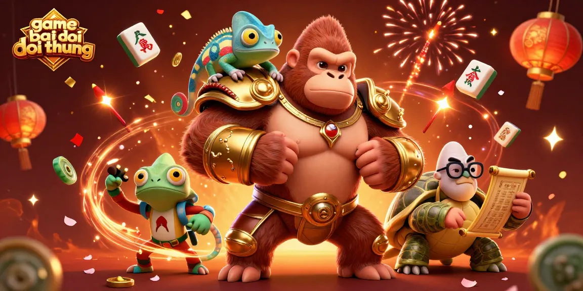 Engage in thrilling gameplay with game bai doi thuong as the powerful gorilla king leads the scene.