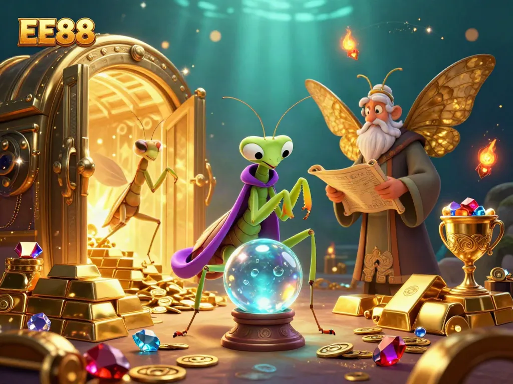 Experience the enchanting allure of EE88 with mystical characters and treasures in a vibrant 3D world.