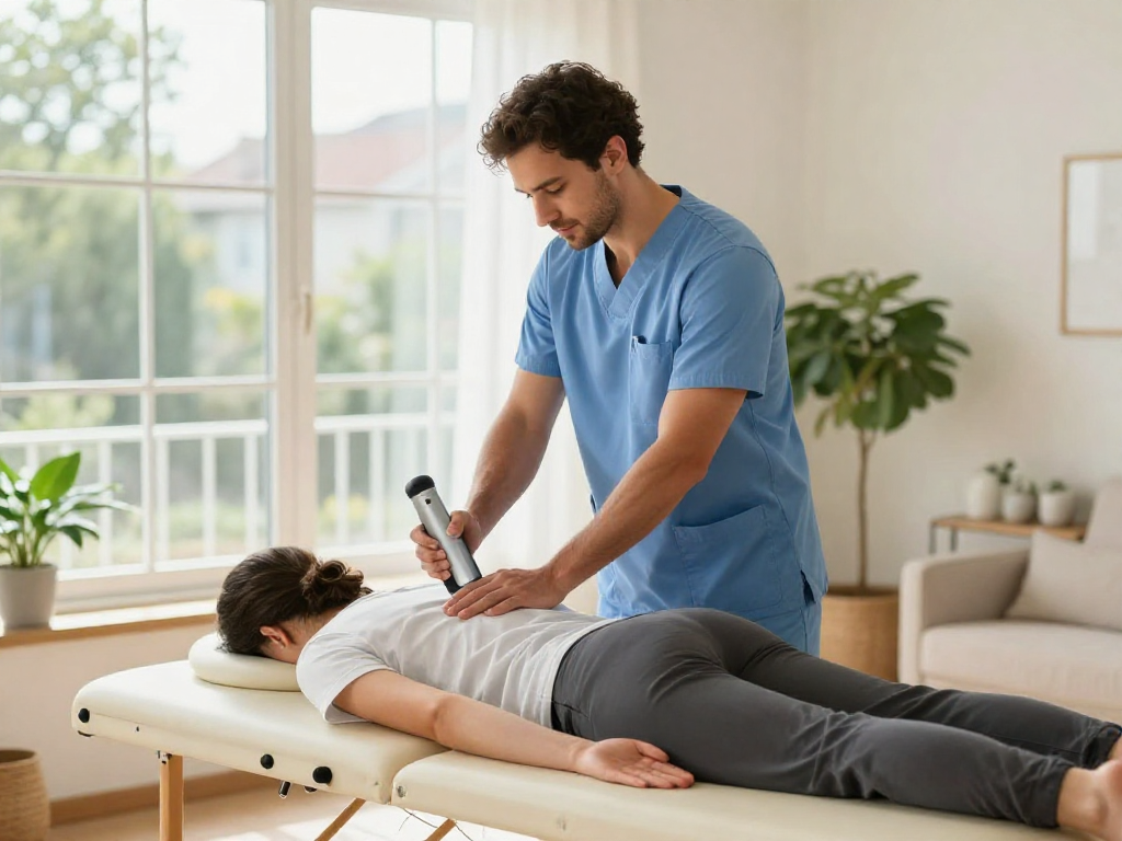 Mobile sports massage Sydney offering professional patient care in a modern wellness center.