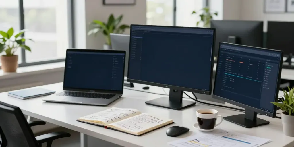 Workspace highlighting instant indexing strategies with SEO analytics and content planning.